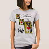 Creëer/gepersonaliseerde Dog 3-paneelfoto's T-shirt (Voorkant)