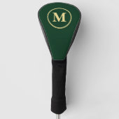 Creëer gepersonaliseerde Green Gold Monogrammed Golfheadcover (Voorkant)