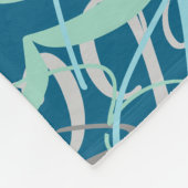 Creëer Gepersonaliseerde naam Typografie oceaanbla Fleece Deken (Hoek)