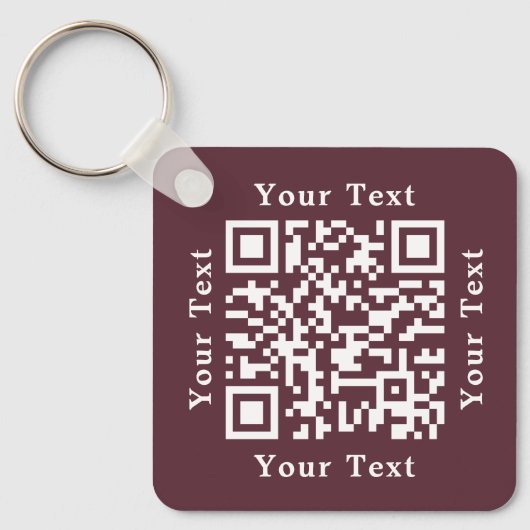 Creëer Gepersonaliseerde QR Code Bedrijf Logo Sleutelhanger (Voorkant)