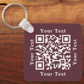 Creëer Gepersonaliseerde QR Code Bedrijf Logo Sleutelhanger (Voorkant)
