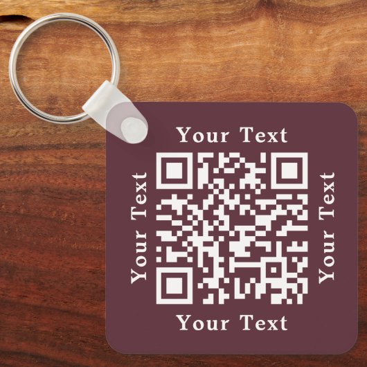 Creëer Gepersonaliseerde QR Code Bedrijf Logo Sleutelhanger (Voorkant)