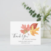 Creëer Herfst Hartelijk dank - Zakelijke klanten Briefkaart (Staand voorkant)