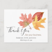 Creëer Herfst Hartelijk dank - Zakelijke klanten Briefkaart (Voorkant)