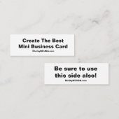 Creëer het beste mini-visitekaartje mini visitekaartje (Voorkant / Achterkant)