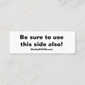 Creëer het beste mini-visitekaartje mini visitekaartje (Achterkant)