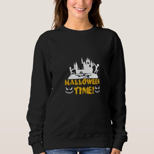 Creëer het echt Happy Halloween-tijd Trui (Voorkant)