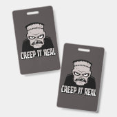 Creëer het echt klassieke horror Frankenstein ontw Badge (Voor- en achterkant)