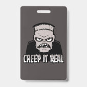 Creëer het echt klassieke horror Frankenstein ontw Badge (Achterkant)