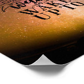 Creëer het leven dat je niet kunt wachten om wakke poster (Hoek)