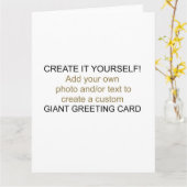 Creëer Het zelf Giant Wenskaart Kaart (Gele Bloem)