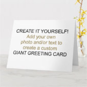 Creëer Het zelf Giant Wenskaart Kaart (Gele Bloem)