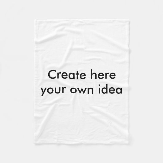 Creëer hier je eigen idee - door Shirt naar design Fleece Deken (Voorkant)