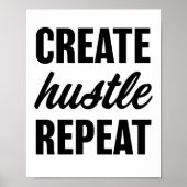 Creëer Hustle herhaal het Poster van het Citaat (Voorkant)