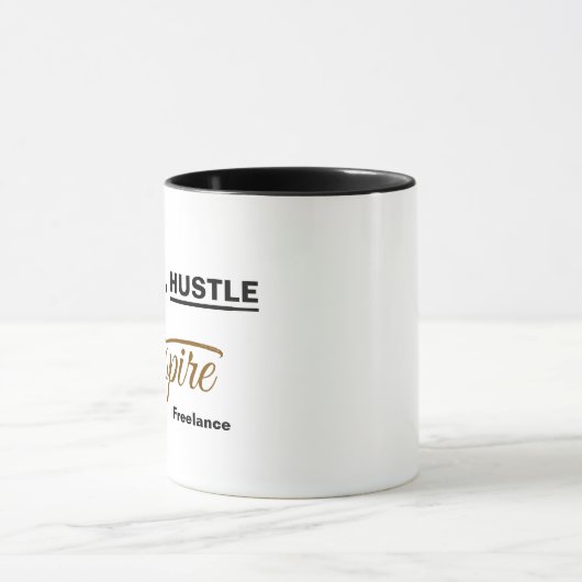 Creëer Hustle, Inspire Freelance Design Coffee Mok (Midden)