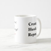 Creëer. Hustle. Repeat Design Coffee Mok (Voorkant rechts)