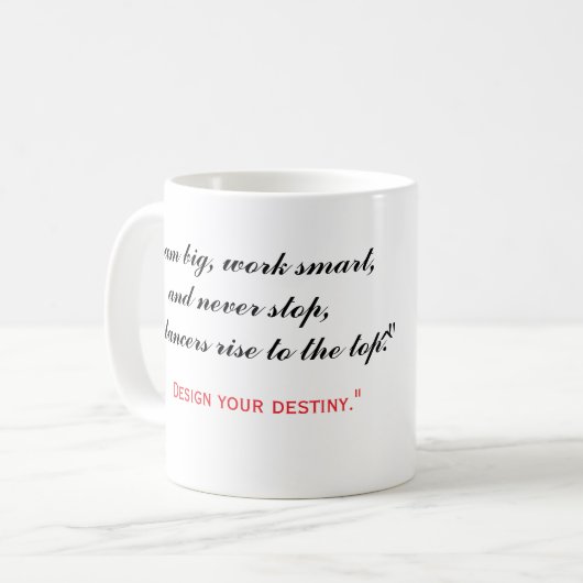 Creëer. Hustle. Repeat Design Coffee Mok (Voorkant links)