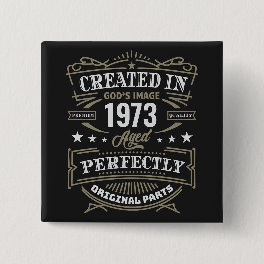 Creëer in Gods Afbeelding Gepersonaliseerd Vierkante Button 5,1 Cm (Voorkant)