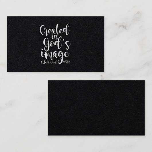 Creëer in het Afbeelding van God 1972 50ste verjaa Visitekaartje (Voorkant / Achterkant)