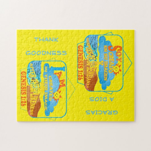 Creëer in hun Afbeelding - Overmaatse stukken jigz Legpuzzel (Horizontaal)