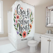 Creëer in Me a Clean Heart bloemenspel Douchegordijn (In situ)