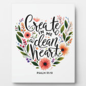 Creëer in Me a Clean Heart bloemenspel Fotoplaat (Voorkant)