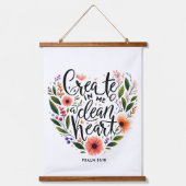 Creëer in Me a Clean Heart bloemenspel Hangend Wandkleed (Voorkant)