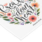 Creëer in Me a Clean Heart bloemenspel Korte Tafelloper (Hoek)