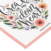 Creëer in Me a Clean Heart bloemenspel Korte Tafelloper (Hoek)