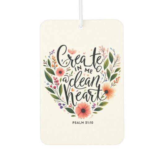 Creëer in Me a Clean Heart bloemenspel Luchtverfrisser (Voorkant)
