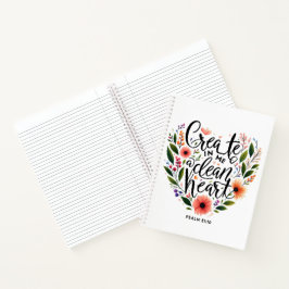 Creëer in Me a Clean Heart bloemenspel Notitieboek