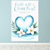 Creëer In Me Een Schone Hart Canvas Kunst (Insitu (Houten vloer))