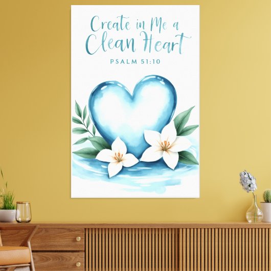 Creëer In Me Een Schone Hart Canvas Kunst (Insitu (Woonkamer))