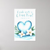 Creëer In Me Een Schone Hart Canvas Kunst (Voorkant)