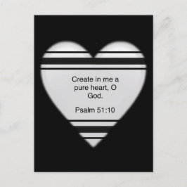 Creëer in me een schoon hart, O God Psalm 51:10 PC Briefkaart