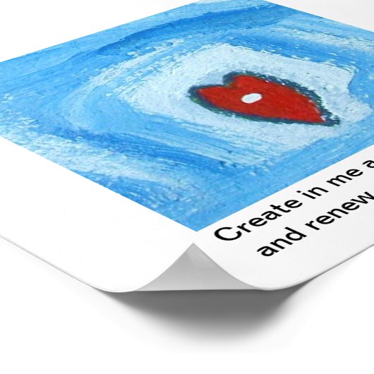 Creëer in me een schoon hart poster (Hoek)