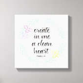 Creëer in me een schoon hart | WATERVERF Canvas Afdruk (Voorkant)