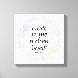 Creëer in me een schoon hart | WATERVERF Canvas Afdruk