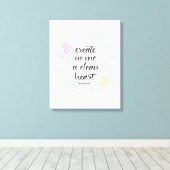 Creëer in me een schoon hart | WATERVERF Canvas Afdruk (Insitu (Houten vloer))