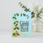 Creëer in mij een Pure Heart Psalm 51: 10 Briefkaart (Staand voorkant)