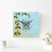 Creëer in mij een Pure Heart Psalm 51: 10 Vierkante Klok (Huis)