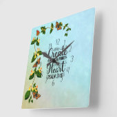 Creëer in mij een Pure Heart Psalm 51: 10 Vierkante Klok (Hoek)