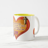 Creëer in mij een schone Christelijke Mok van het  (Voorkant rechts)