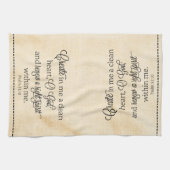 Creëer in mij een schone hartzak theedoek (Horizontaal)