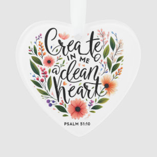 Creëer in mij een schoon hart bloemrijk ornament