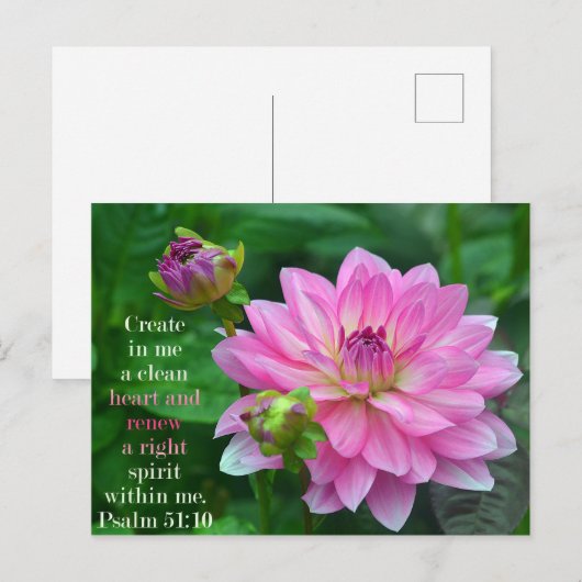 Creëer in mij een schoon hart briefkaart (Voorkant / Achterkant)