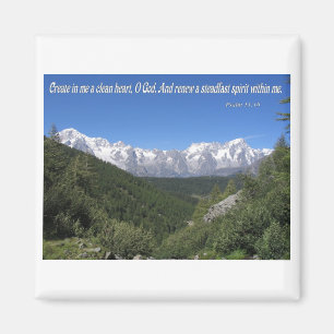 Creëer in mij een schoon hart, God psalm 51:10 Magneet