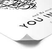 Creëer in paren Elegante zwarte islamitische bruil Poster (Hoek)