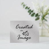 Creëer in Zijn Afbeelding Christelijke Citaat Briefkaart (Staand voorkant)