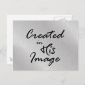 Creëer in Zijn Afbeelding Christelijke Citaat Briefkaart (Voorkant / Achterkant)